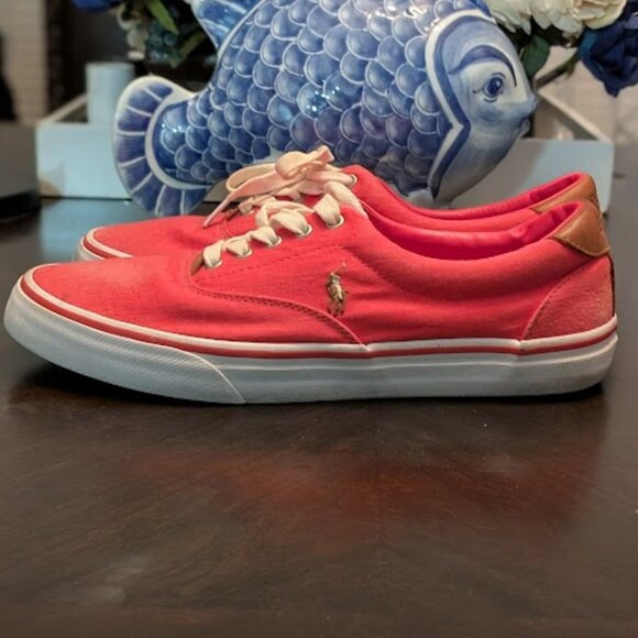 P10 POLO RALPH LAUREN THORTON Canvas Low-Top Sneakers - Picture 2 of 12